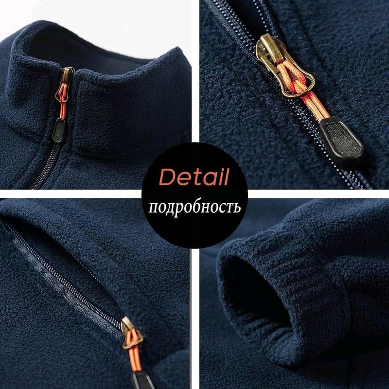EVERFUSE jaket polar autumn original high quality Kantong Polyester Pria Merah Casual Parasut 2