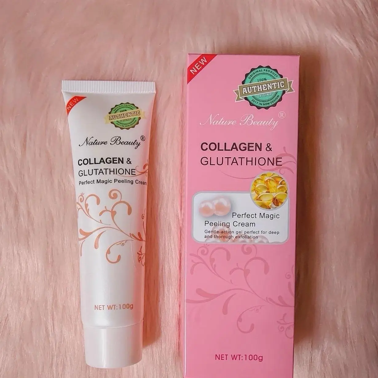 collagen and glutathione peeling cream Nature Beauty Collagen and Glutathione Peeling Cream Perfect Magic Peeling Cream Gentle Action Gel Perfect for Deep And Thorough Exfoliation 100ml Skincare Radiant Comfort Skin Repair