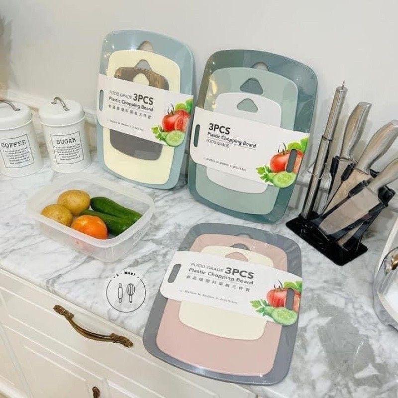 Product Introduction of Combo 3 Thớt Nhựa Kháng Khuẩn Siêu Bền 28