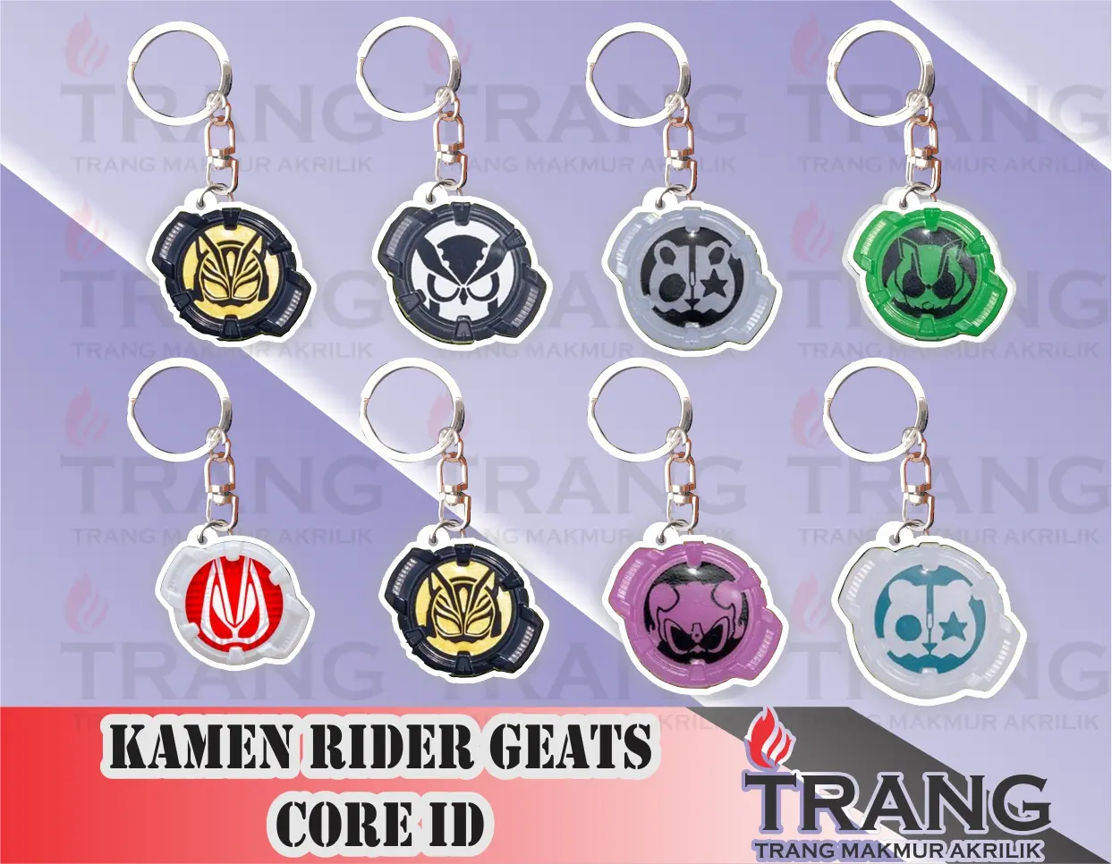 Gantungan Kunci Akrilik Kamen Rider Geats Core ID/Keychain Acrylic Kamen Rider Geats Core ID Chains Key Chains Key