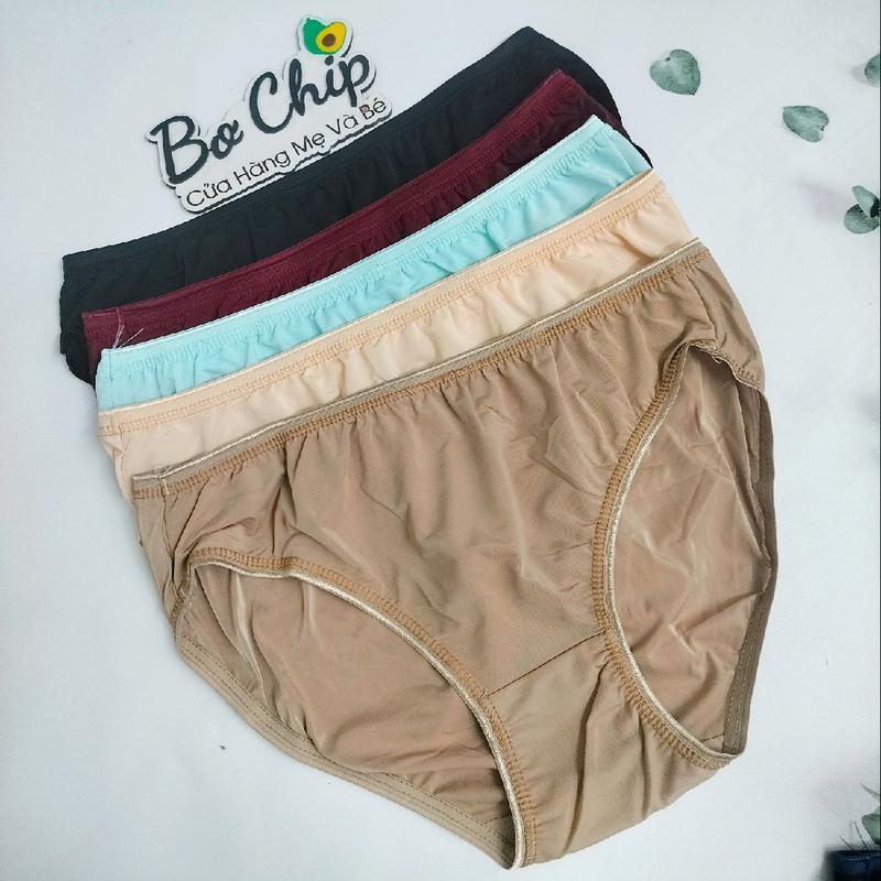 [60-110 KÝ] SÉT 5 - 10 QUẦN THUN LẠNH SIÊU MÁT BIGSIZE (60-110KG) CẠP CAO CO GIÃN MỀN MẠI - VT01 Bơ Chip Quần Lót Nữ