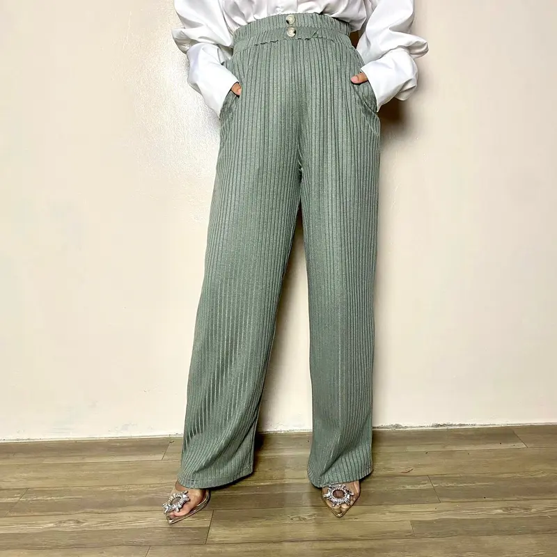 Kinna loose Pants all size fit to XL / BB 80kg Stretch Celana Kulot knit 1