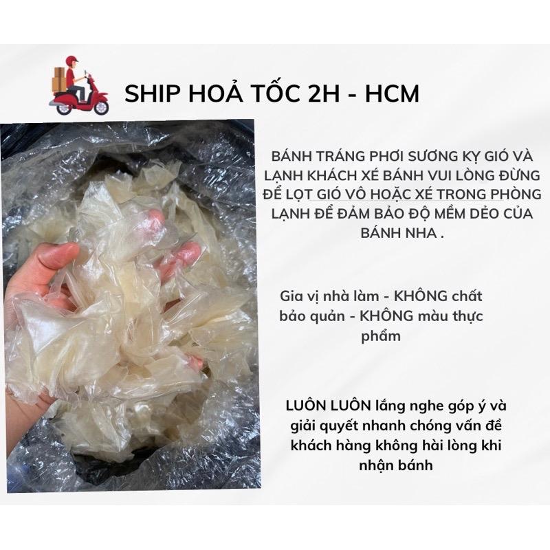 50k 1KG Bánh Tráng Dẻo Mềm Rìa Ủ Bơ Thơm Ngon - Tặng Muối Nhuyễn, Chai Ớt Rim, Chai Sốt Tắc Snack Ăn Vặt Thức Ăn Food