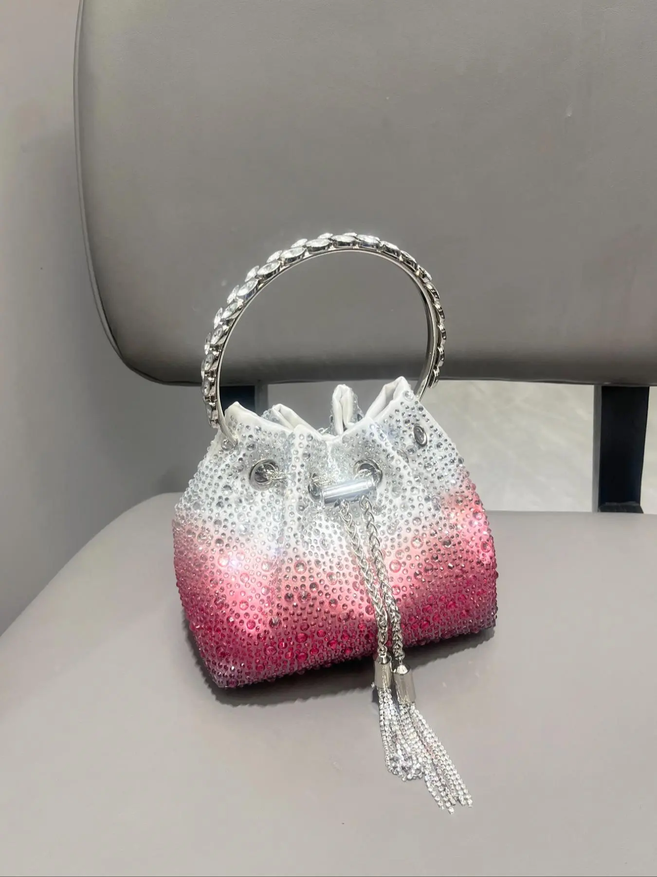 Women's Elegant Rhinestone Decorated Evening Bag, Exquisite Trendy Chain Strap Crossbody Bag, Fashionable Bag for Party Decoration