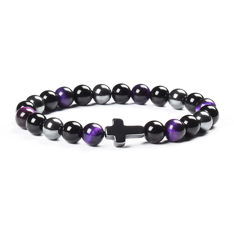 Product Introduction of Vòng Tay Bảo Vệ Ba Lần, Được Làm Bằng Hematite Tự Nhiên, Đá Mắt Hổ Đen Và Hạt Đá Mắt Hổ, Thích Hợp Cho Phụ Nữ Và Nam Giới, Vòng Tay Chéo, Mang Lại May Mắn, Hiệu Ứng Bó Sát 13