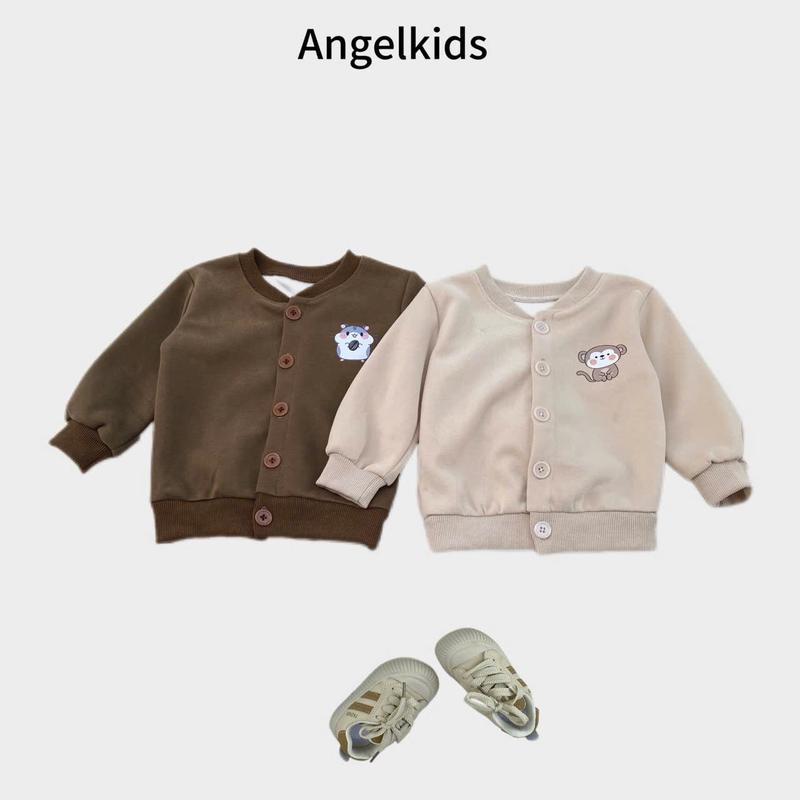 [ ANGEL KIDS ] - A010 Áo khoác cardigan cho bé trai và bé gái chất nỉ 2 da siêu đẹp size 8-17kg