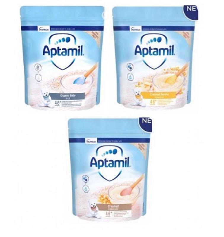  DATE vị gạo T3 26 chuối T12 25 bắp T10 25 - Bột ăn dặm Aptamil UK vị Gạo chuối bắp cho bé từ 4-6m+  túi 100g  bot chobe bột  aptamil tháng heinz  ăn 