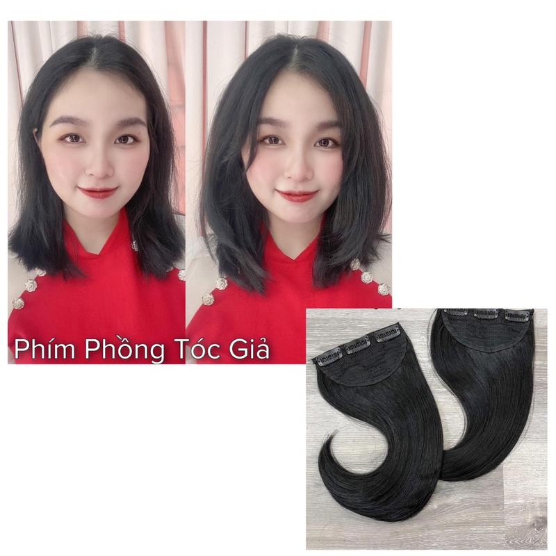 2 cái Phím kẹp phồng chân tóc bằng tóc giả dài 30cm Women Wig