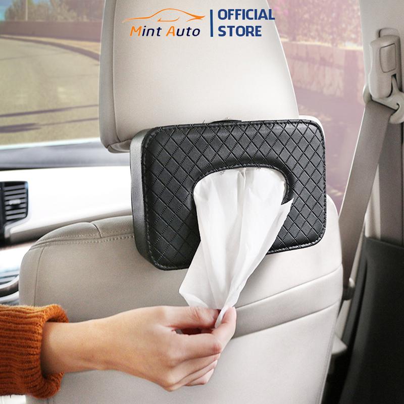  Hộp đựng khăn giấy trên ô tô tiện lợi tặng kèm khăn giấy bên trong hộp Phụ Tùng 