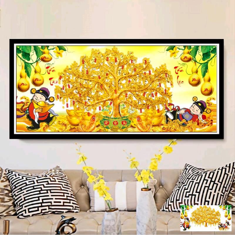 7 MẪU - TRANH ĐÍNH ĐÁ CÂY TIỀN - LỘC- GIÀU SANG PHÚ QUÝ Handmade Thêu Chữ Làm Đồ Handmade