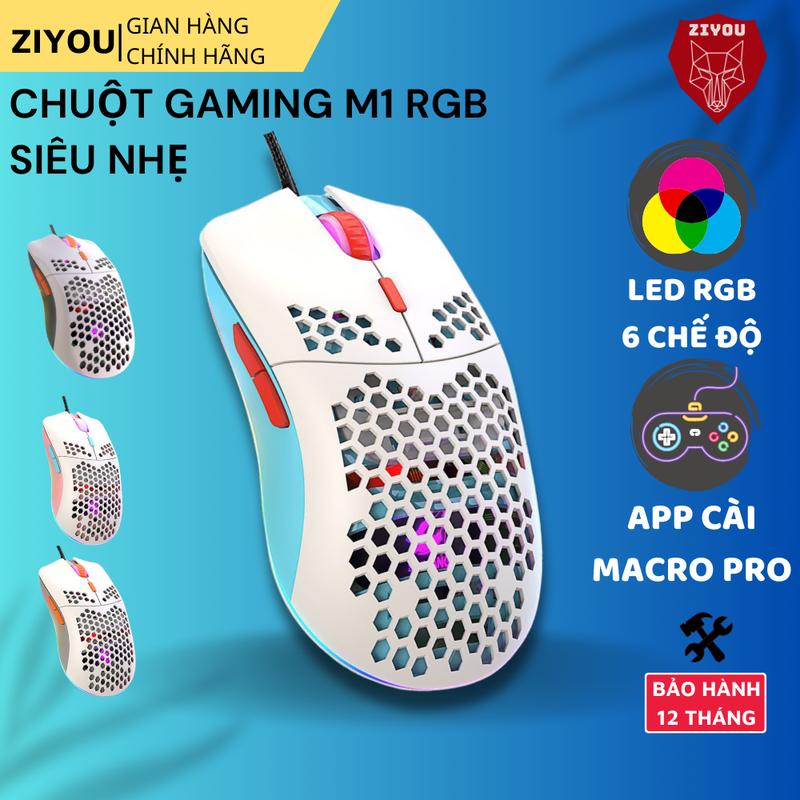 Chuột Máy Tính Gaming Ziyou M1 Led Rgb Phiên Bản Cao Cấp 2025, Chuột Nhạy 3200 DPI, Tương Thích Máy Tính, Laptop