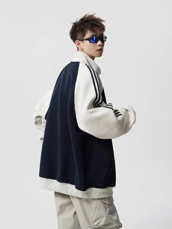 Áo Hoodie Zip Thêu-Áo Khoác Nỉ Khoá Kéo Cổ Cao,Thời Trang Nam Nữ From Rộng - NHÂN MÃ 4