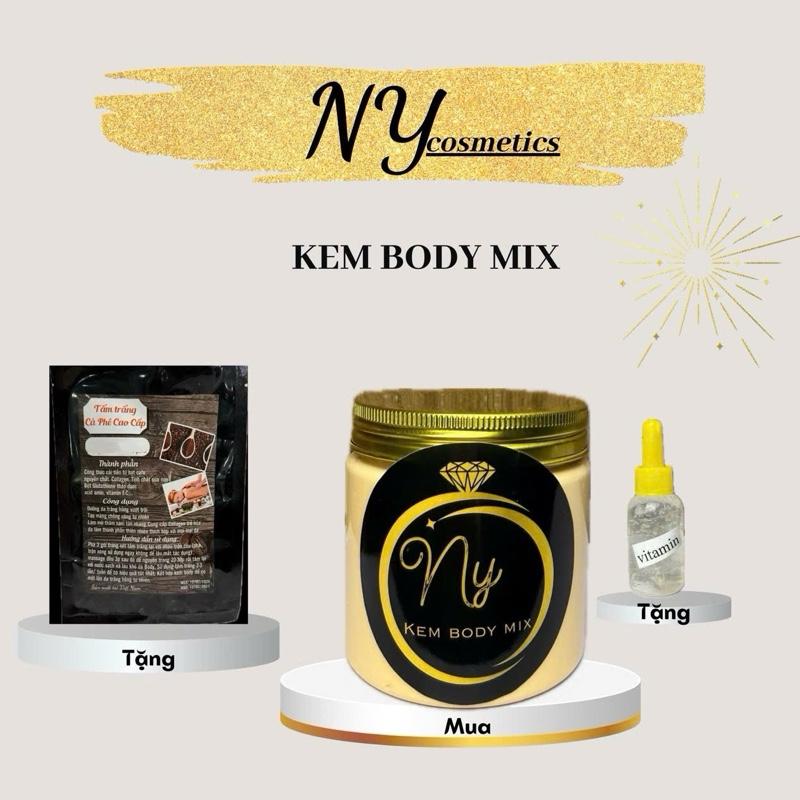 (Mua 1 tặng 2 )mua 1 kem BODY MIX 220g -Tặng 1 vitamin +1 tắm trắng cafe dưỡng da body