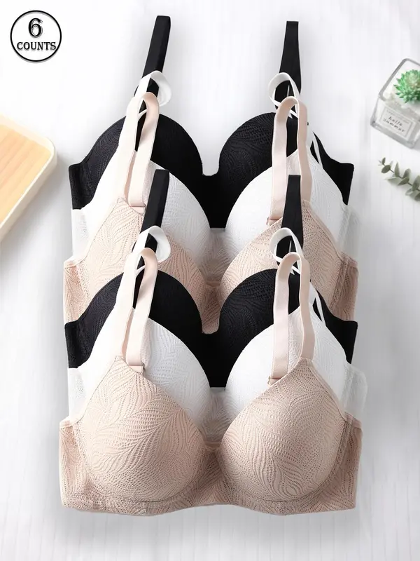 Women's Leaf Print Push Up Fit Bra, Fit Adjustable Strap Underwire Summer Bra, Comfortable Breathable Lingerie for All Seasons, Bras for Women, Summer Clothes, Bra Sets 1