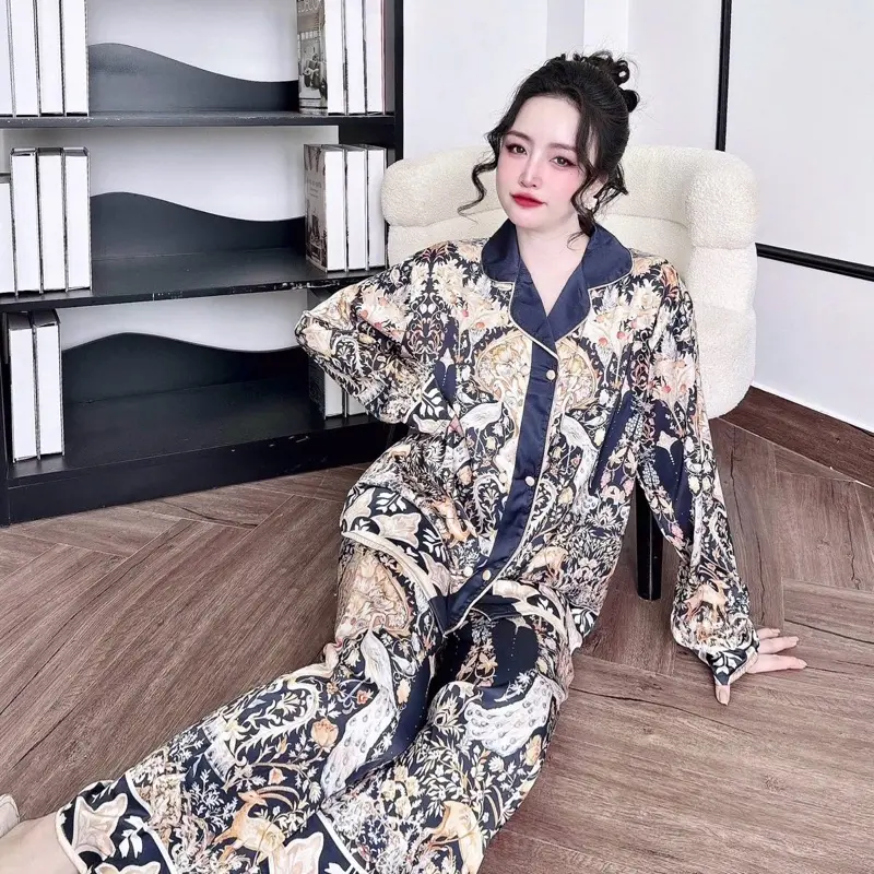Đồ Bộ Bigsize,Vest Công Xanh, FROM RỘNG Lụa Latin Tơ Tằm Quần Dài 95cm,Quần có 2 túi, Tay Ngắn Tay Dài
