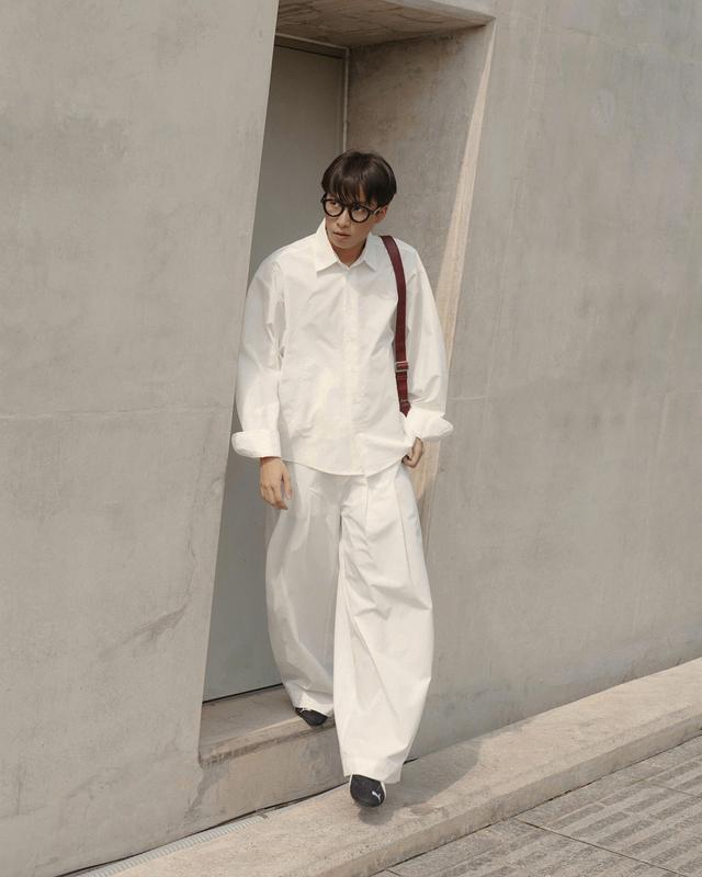 ÁO SƠ MI TAY DÀI ỐNG CONG "CURVY SHIRT" 5