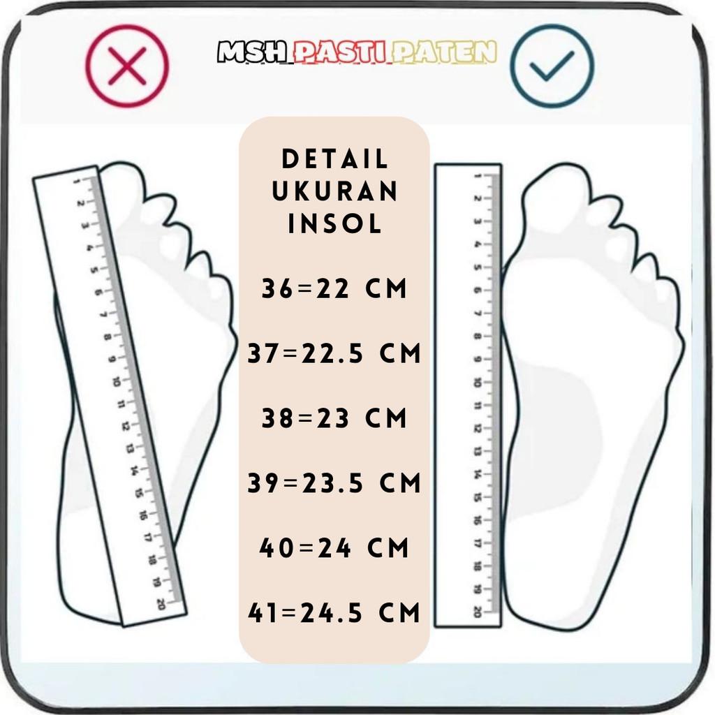 MSH 1602-1Sendal Slop Wanita Import Motif M Sendal Hitam