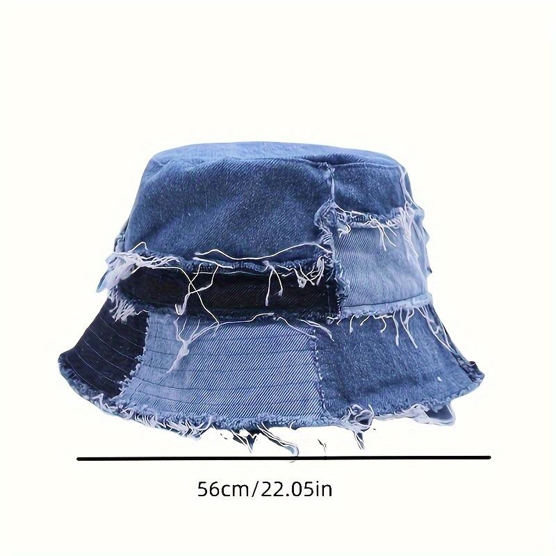 Vintage Baseball Cap Denim Embroidered W Trucker Hat Retro Frayed Edge Sunhat 100 Cotton Outdoor Cap Unisex