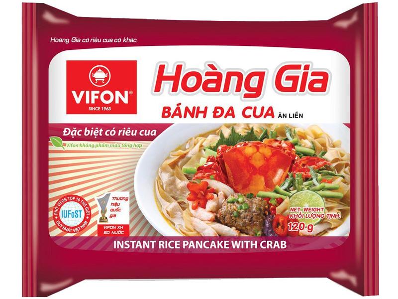 Bánh đa cua Vifon Hoàng Gia GÓI 120g CÓ GÓI RIÊU CUA THẬT