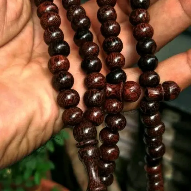 Tasbih Galih Asem 7mm - 99 Butir, Pilihan Galih Asem Penuh, Rapi dan Halus - Muslim, Motif