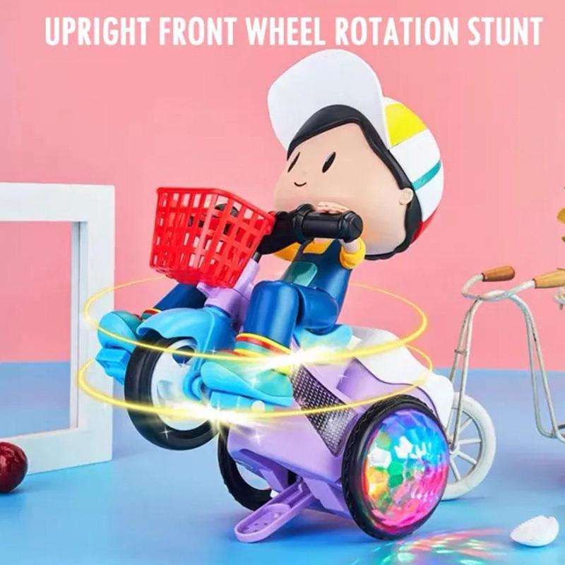 Music Rotating Stunt Tricycle Toy Electric Music Cool Tricycle Y7X6 4