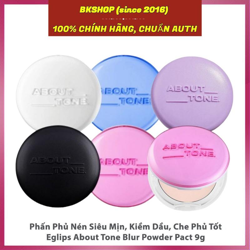 [About Tone] Phấn Phủ Dạng Nén Kiềm Dầu Eglips About Tone Blur Effect 9g - Hàn Quốc