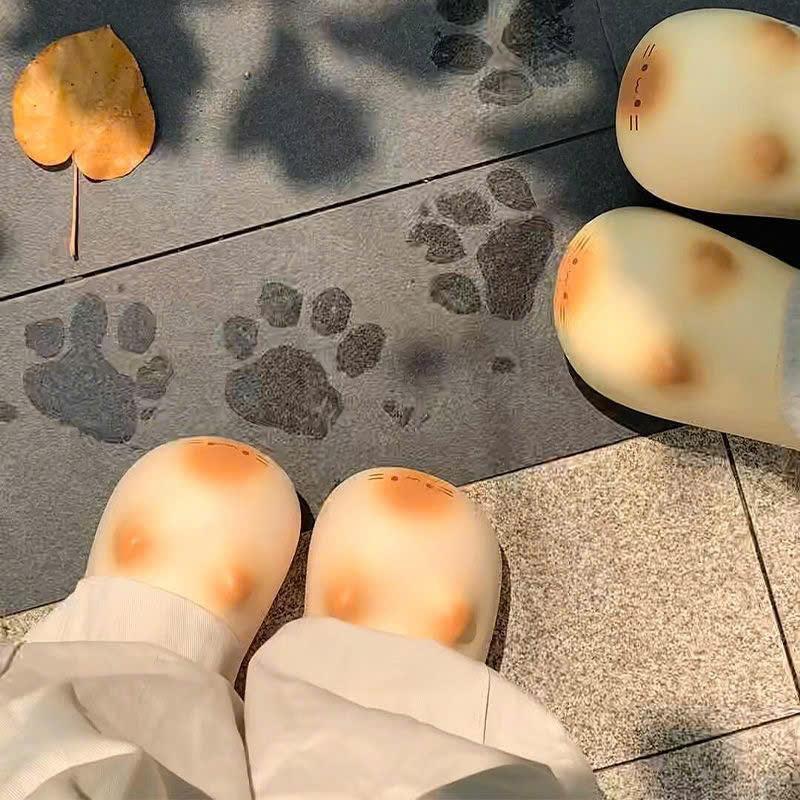 Sẵn Hàng Dép sục lót lông nữ chất EVA hình Mèo mập mũm mĩm xịn nguyên khối in dấu Chân Mèo Hot Trend - MaxLove Store