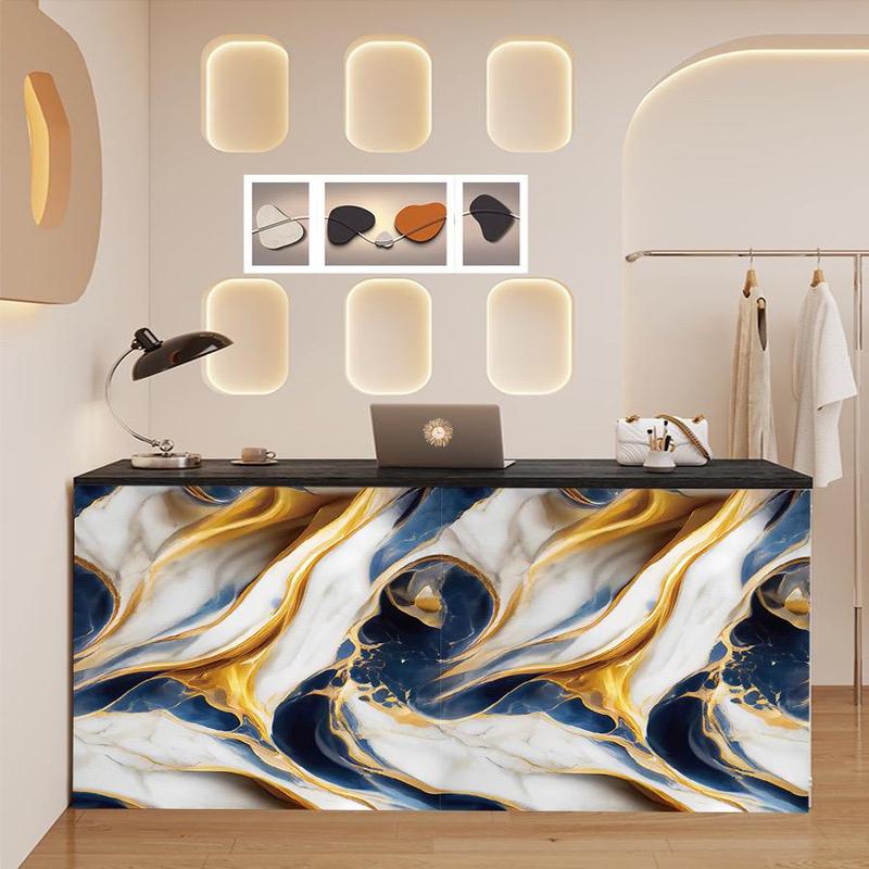 Marble Pattern Wallpaper, Self-adhesive Wallpaper, Waterproof Wall Decal, Easily Removable Self-adhesive Wallpaper for Kitchen Countertop Bathroom 6