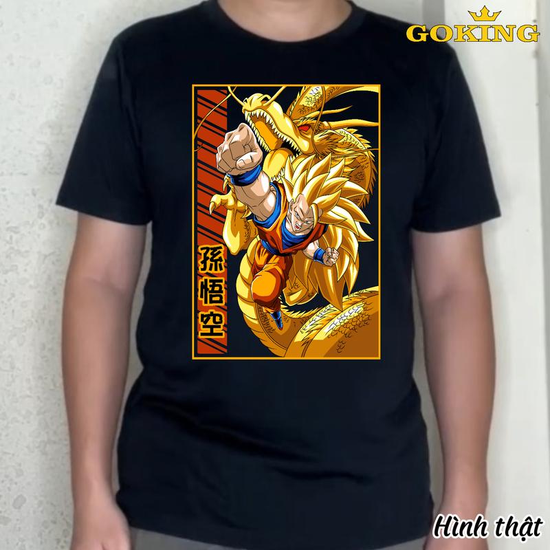 Dragon Ball. Áo thun nam nữ (size trẻ em mua 1 tặng 1 ngẫu nhiên). Áo phông anime cho cặp đôi, gia đình, đội nhóm. DB6. Songoku, Vegeta, Majinbu, Frieza, Xên Bọ Hung.