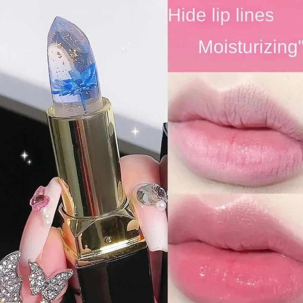Flower Jelly Lipstick Moisturizes Lips Changing Long Lasting Lipstick
