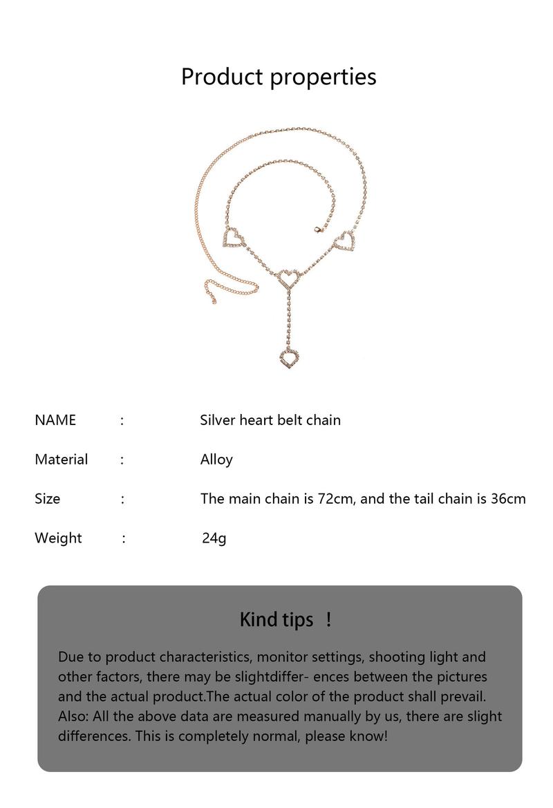 Product Introduction of Love Metal Thin Waist Chain Women's Design High-Grade Sexy Hot Girl New Fashion Belt Accessories 13