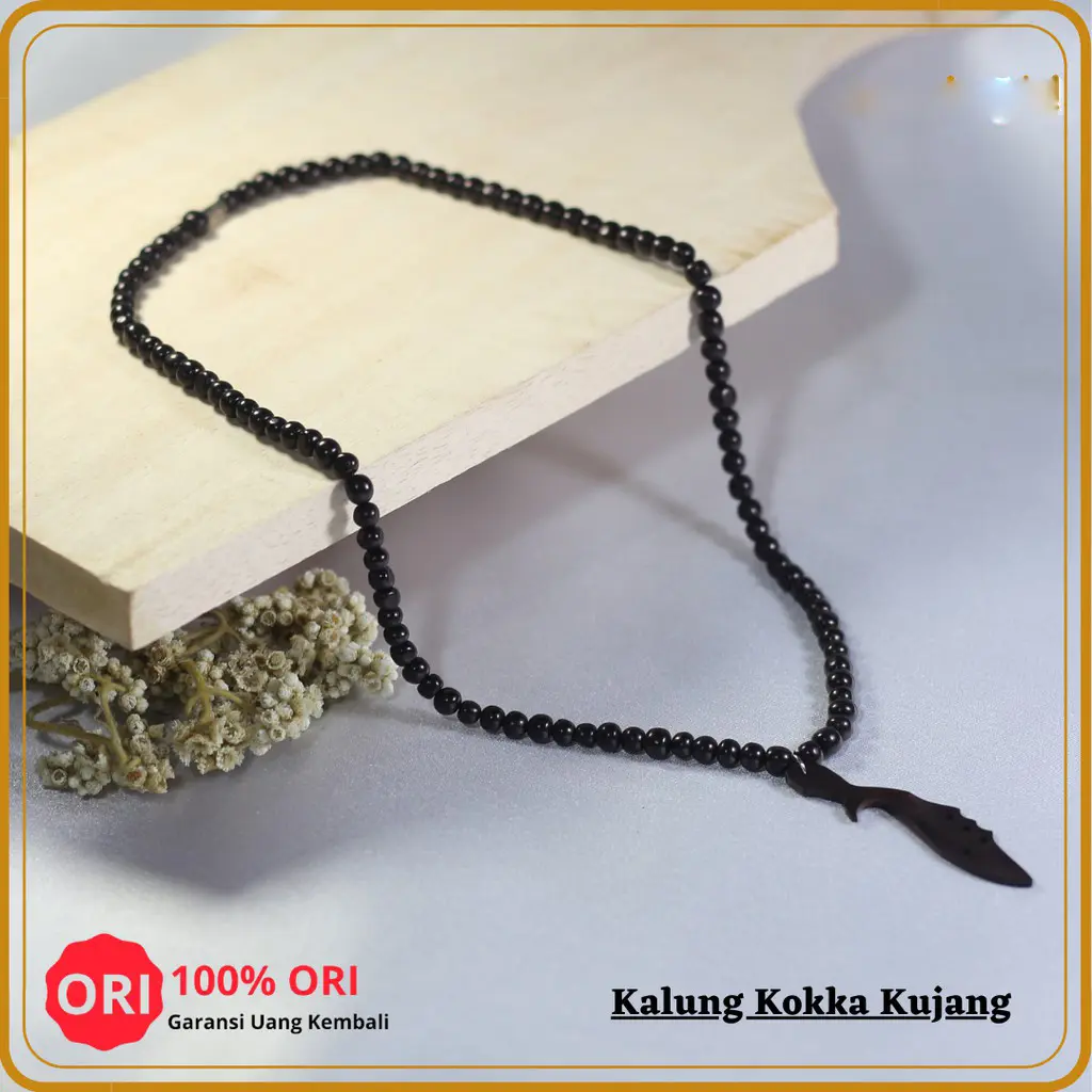 Kalung Kokka Kujang untuk Kesehatan Dijamin Asli Kauka Kaukah Kaokah Kaoka Kokah Kokkah Free Parfum Dan Gelang Kokka Santri Unisex Hitam Kayu