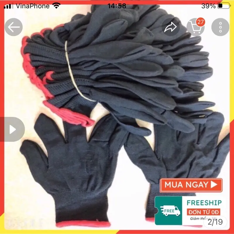 Combo 30-60 Đôi gang tay lao động Freesize . Chống ôi nhiễm ,chống trượt ,chịu nhiệt và mài mòn,chuyên dùng làm vườn, sửa chữa nhà cửa , cơ khí ... 3