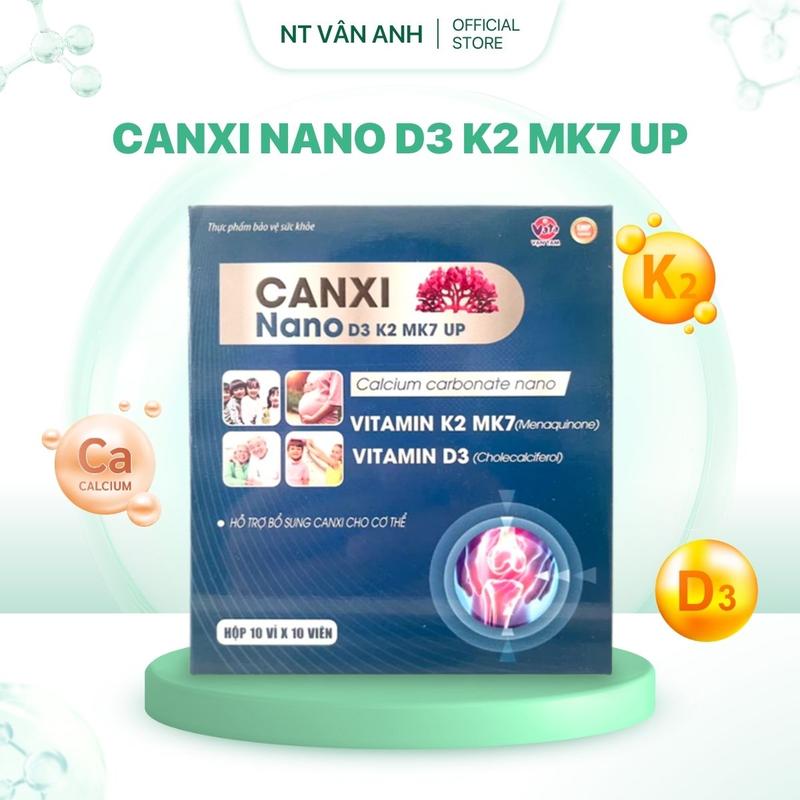 Viên Uống Canxi Nano Vạn Tam Hộp 100 Viên - Hỗ Trợ Bổ Sung Canxi D3 K2 Kẽm Magie Calcium - Nhà Thuốc Vân Anh TB