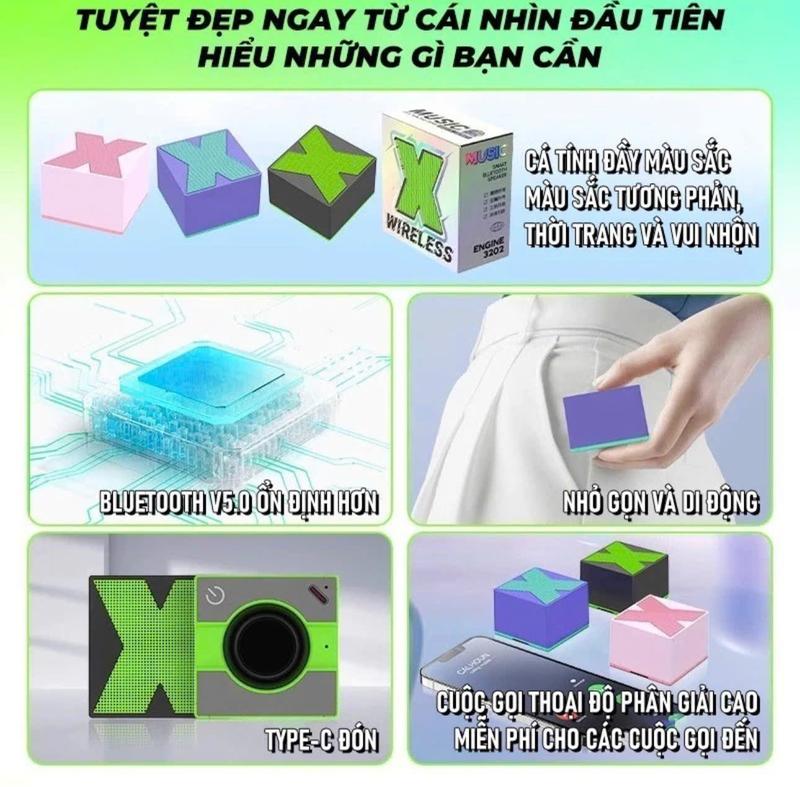Loa Bluetooth cực trầm, chất lượng âm thanh cao, nhỏ gọn dễ dàng mang đi, Loa X mini bass mạnh mẽ 4