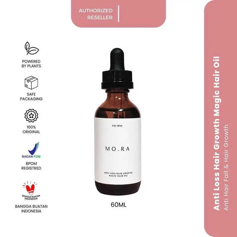 Mo.ra Anti Loss Hair Growth Magic Hair Oil by Mora Essentials 60 ML Kering Ketombe Rontok Minyak Perawatan 0