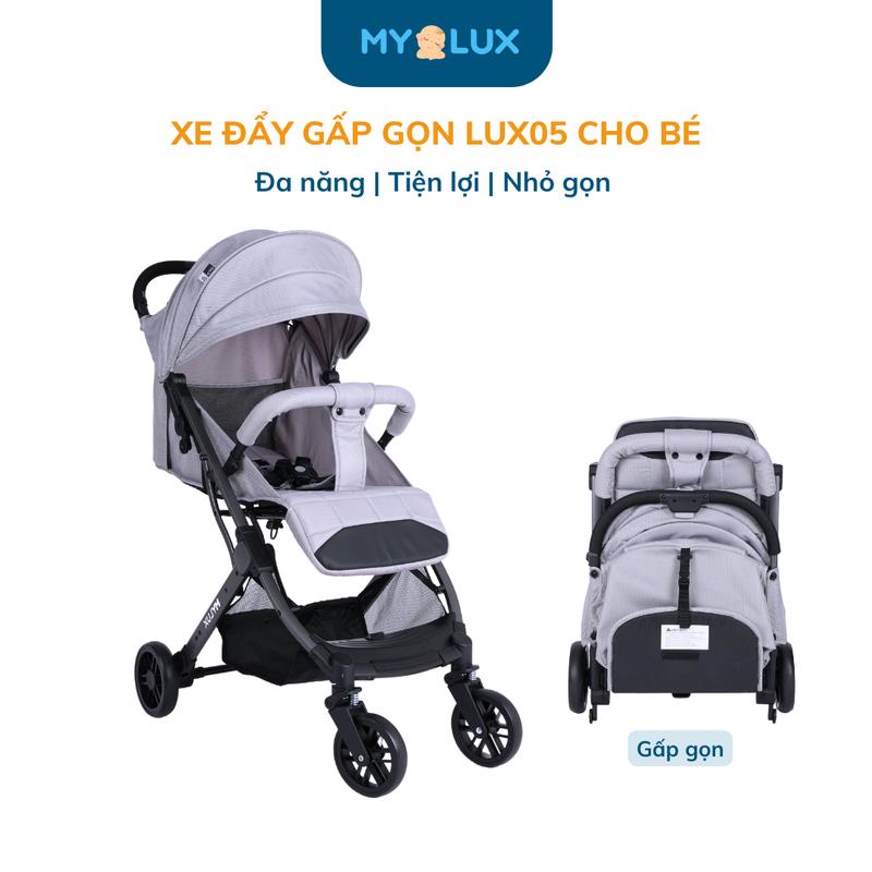 Xe Đẩy Gấp Gọn MYLUX - Model : LUX 05 Tiện Lợi, Giảm Rung Lắc Tối Đa , An Toàn Cho Bé xe  đẩy xe  nôi