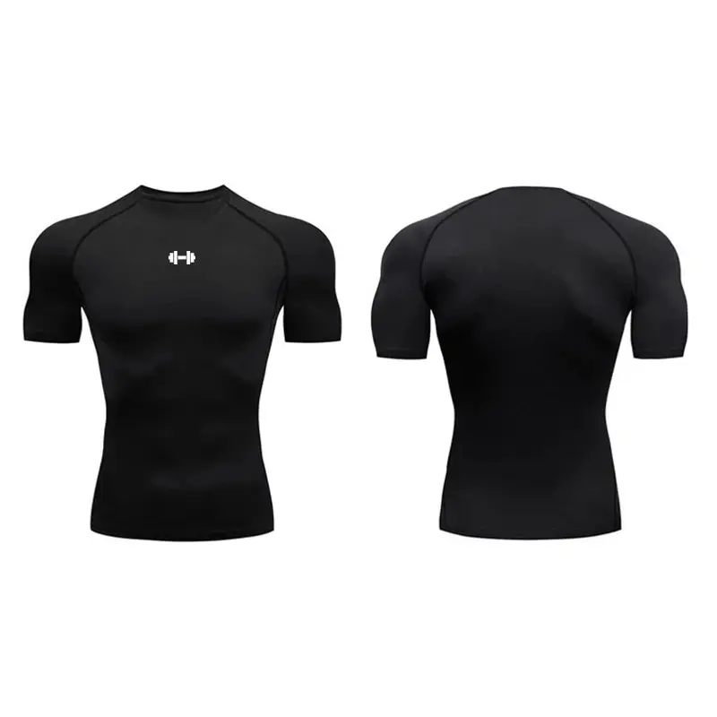 Compression T Shirt Men Summer Sportswear Running T-shirt Elastic Quick Dry Sport Tops Tee Athletic Gym Workout Shirts Men 1
