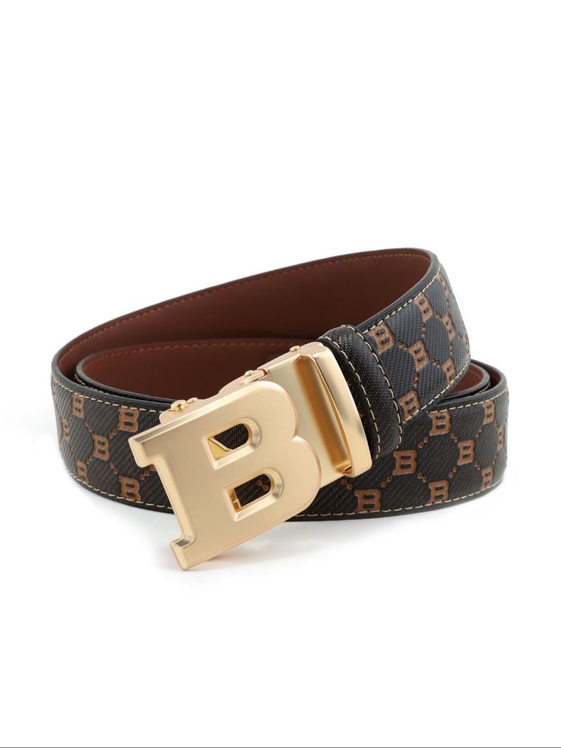 Product Introduction of Men's Fashion B Letter Design Belt, Casual Waistband for Jeans Trousers, Versatile Belt for Party, Daily Clothing Decor, Trendy All-match & Exquisite Belt for Gift 3