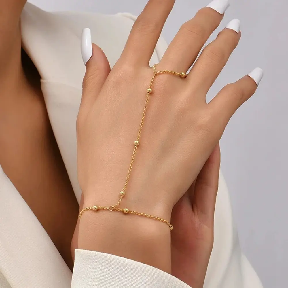 New Creative Chain Bracelet Tiny Simple Rice Bead Chain Casual Ring Bracelet Women
