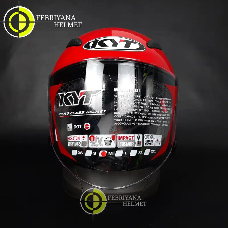 HELM KYT GALAXY FLAT R SOLID FIRE RED Kacamata Motorcycle 1