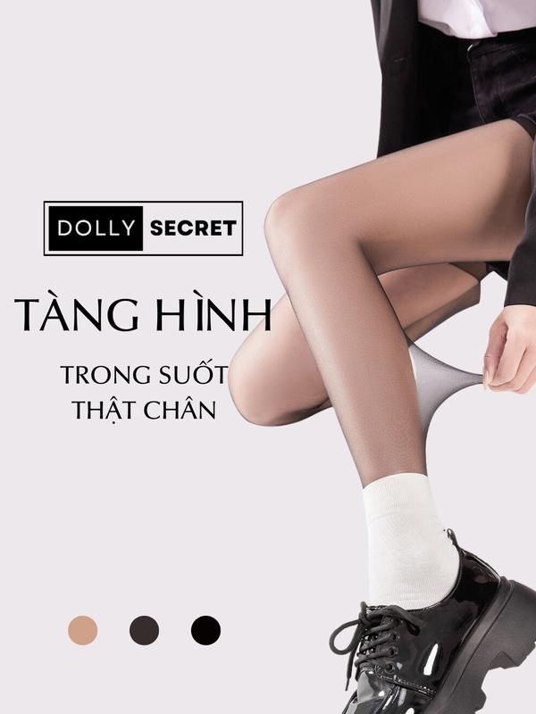 T39 Quần tất tàng hình trong suốt thật chân DOLLY SECRET mỏng mịn dai bền( dưới 65kg 1m65) Nữ