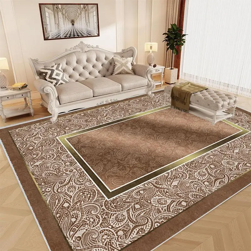 Floral Pattern Area Rug, 1 Count Non-slip Soft Floor Mat, Machine Washable Decorative Carpet for Home Living Room Bedroom Kitchen Study Room 0