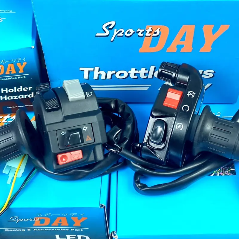 Gas Spontan Kontan KSR set Holder Kiri Vixion plus Hazard Set Handgrip Kaze Universal Ninja CB GL Tiger Megapro Rx King 4