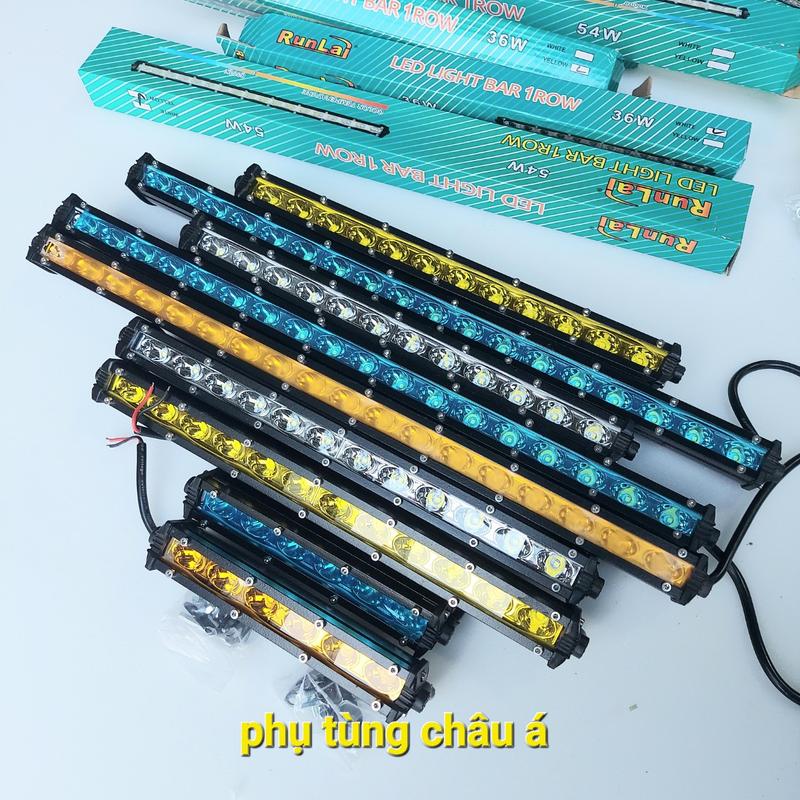 Đèn led trợ sáng 50cm, 33cm đèn nháy kèn 1 hàng bóng 12v -24v vàng , trắng run lai
