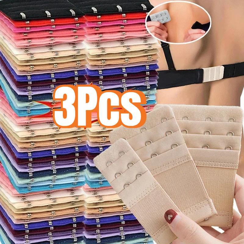 3Pcs 2/3/4 Hooks 3 Rows Bra Extender for Women Elastic Bra Extension ...