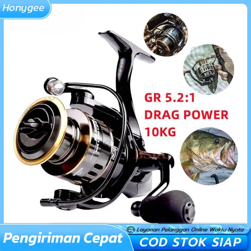 [COD GUDANG LOKAL] Reel Pancing 10kg / Reel Pancing Murah Kuat Power Handle / Reel Pancing Laut Tarikan Pancing Metal / Gulungan Pancing Ikan Logam / Gulungan Senar Pancing