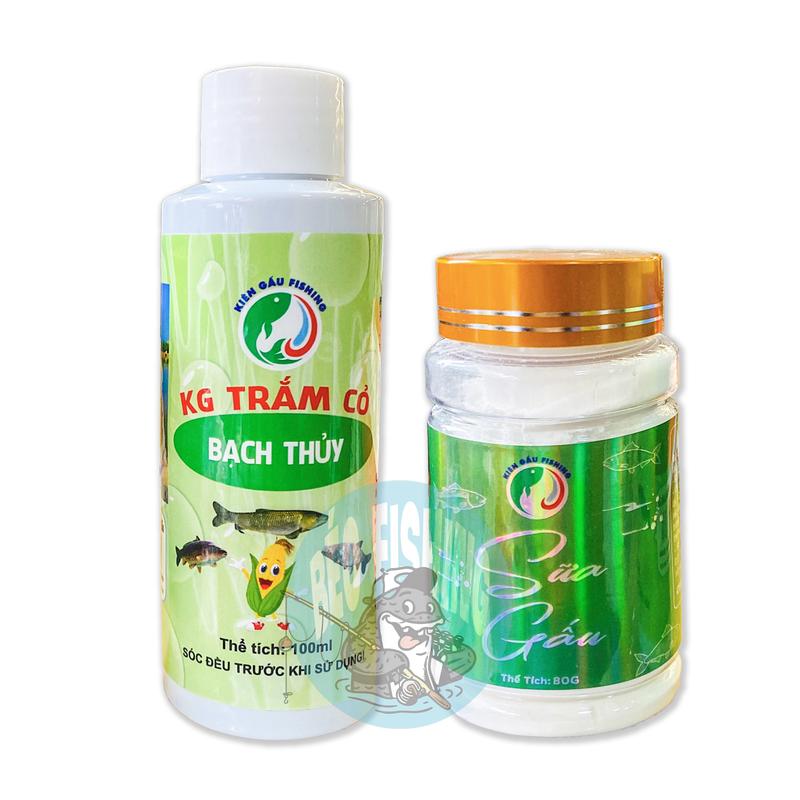  Hương Liệu Bạch Thuỷ 100ml + Sữa Gấu Kiên Gấu Fishing Ngâm Ngô Câu Trắm Cỏ Chép Trắm Đen Siêu Nhạy 