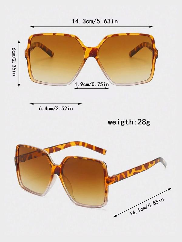 Rich Girl Sunglasses, Modern Simple Ombre Large Frame Vacation Sunglasses for Everyday Use, Trendy Casual Sunglasses, Fashion Black Eyeglass for Outdoor Activities, Travel Accessories, Women 7
