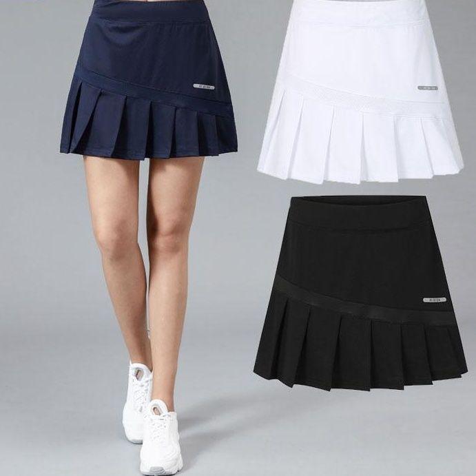Váy Thể Thao Cho Nữ, Thiết Kế Giả Hai Lớp, Thích Hợp Cho Cầu Lông, Quần Tennis, Thể Dục, Chạy Bộ Và Marathon, Váy Xếp Ly Dài Nửa người, Mặc Mùa Hè 0